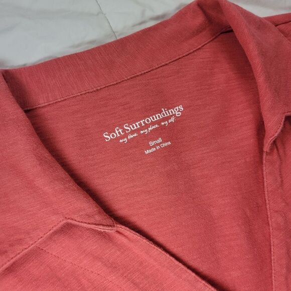 Soft Surroundings Women's Danielle Statement Button Down 3/4 Sleeve Top Size S - Picture 4 of 13